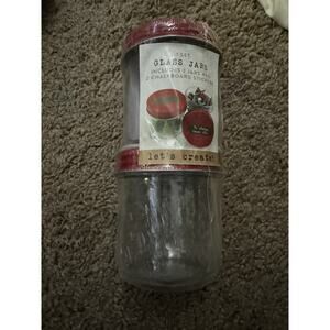 Set Of 2 Target Glass Jars With Red Twist Lids Storage Kitchen
